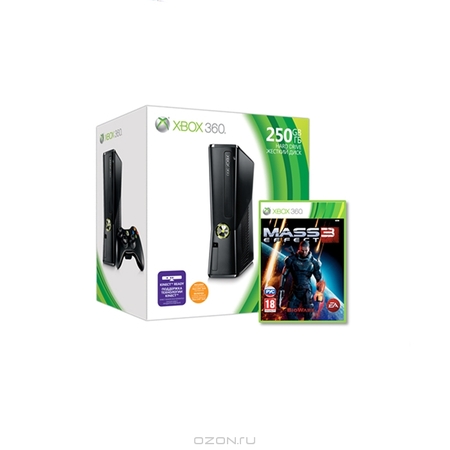 Игровая приставка Microsoft Xbox 360 Slim (250 ГБ) + игра "Mass Effect 3"